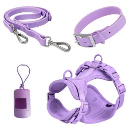 Double Layer Pet Chest Strap Set With PVC Traction Rope