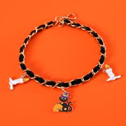 Pet Halloween Collar Velvet Dripping Bat Accessories