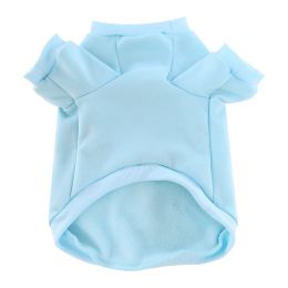 Pet Clothes Fleece-lined Thickened Solid Color Hoodie