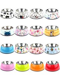 Dog Bowl Cat Food Bowl Stainless Steel Pet Supplies