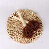 Natural coconut palm pot; wood handle; oil free kitchen; wood brush pot; magic tool; long handle brush pot