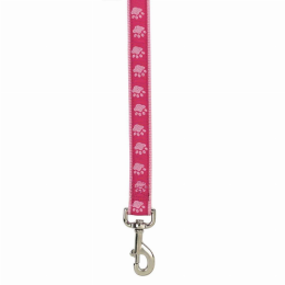 CC TwoTone Pawprint Lead (Color: Pink, size: 4ftx5/8in)