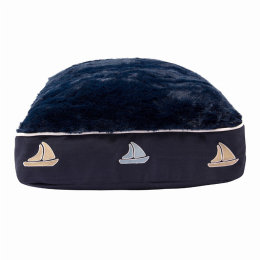 Halo Sailboat Rectangular Dog Bed (Color: EC Navy, size: L)