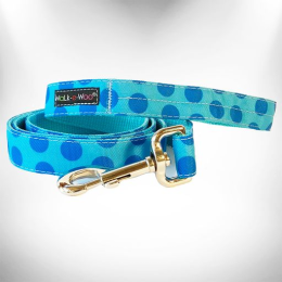 Polka Dot Dog - Monotone Leads (Color: Turquoise, size: REGULAR Lead 1" width- 5' length)