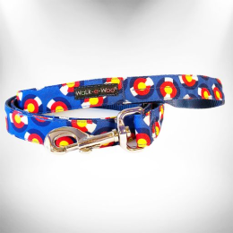 Colorado and Texas Dog Leads (Color: Colorado Blue, size: REGULAR Lead 1" width- 5' length)