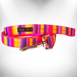 Tie Dye Dog Leads (Color: Pink/Purple, size: THIN Lead 5/8" width- 5' length)