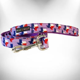 Colorado and Texas Dog Leads (Color: Texas Lavender, size: THIN Lead 5/8" width- 5' length)