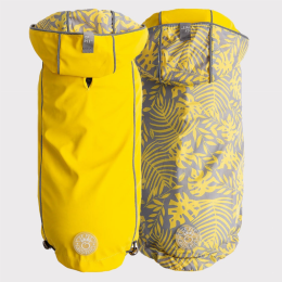 GF Pet Reversible ElastoFit Raincoat (Color: Yellow, size: XS)