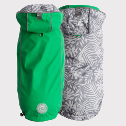 GF Pet Reversible ElastoFit Raincoat (Color: Green, size: 4XL)