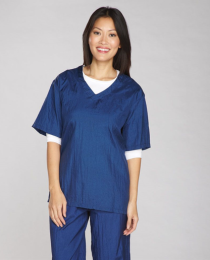 TP V-Neck Grooming Smock (Color: Blue, size: large)