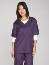 TP V-Neck Grooming Smock (Color: Purple, size: large)