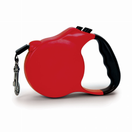 CC Belted Retractable Lead 12ft (Color: Red, size: medium)