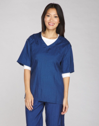 TP V-Neck Grooming Smock (Color: Blue, size: XL)