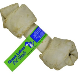 Flavored Knotted Rawhide Bone (Pack of 5) (Color: Hickory, size: 6-7")