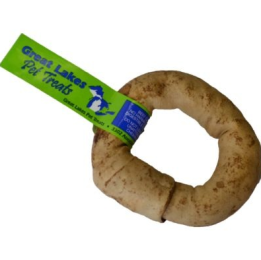 Flavored Rawhide Donut (Pack of 10) (Color: Peanut Butter, size: 3-4")